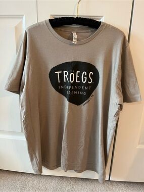 TROEGS Independent Brewing Hershey PA Men’s Gray Logo T‑Shirt